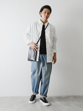 「ATTACHMENT（アタッチメント）のアイテム（シューズ）」を使った、aoiさん（メンズ・175cm）の夏コーディネート