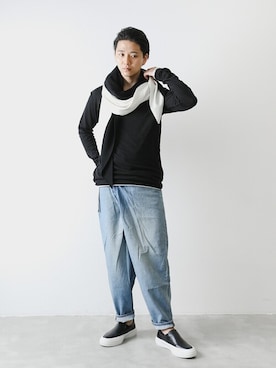 「ATTACHMENT（アタッチメント）のアイテム（シューズ）」を使った、aoiさん（メンズ・175cm）の秋コーディネート