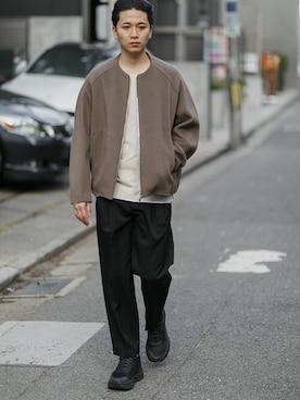 「ATTACHMENT（アタッチメント）のアイテム」を使った、aoiさん（メンズ・175cm）の冬コーディネート