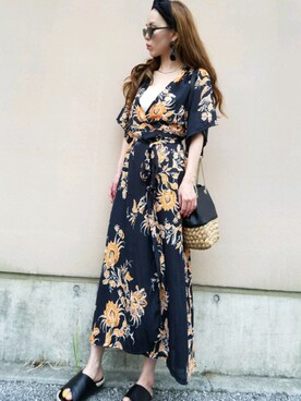 「ellerie（エルリエ）のアイテム（ワンピース/ドレス）」を使った、miiさん（レディース・152cm）の夏コーディネート
