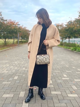 「レースアップシューズ」｜「アイテム（ノーカラージャケット）」を使った、　AMIさん（レディース・158cm）の秋コーディネート