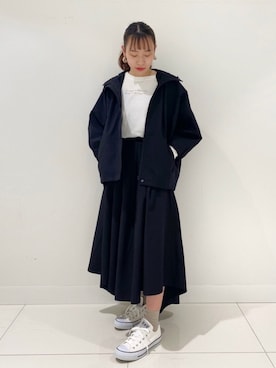 「春めきシューズ」｜「アイテム（ジャケット/アウター）」を使った、　AMIさん（レディース・158cm）の春コーディネート