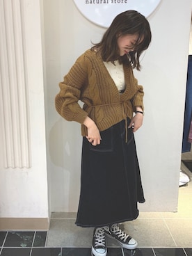 「広瀬すず」｜なつんさん（レディース・154cm）の秋コーディネート