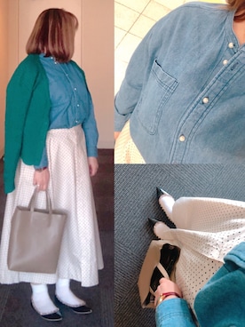 「VALENTINO（ヴァレンティノ）のアイテム（パンプス）」を使った、まんたろうさん（レディース・153cm）の春コーディネート