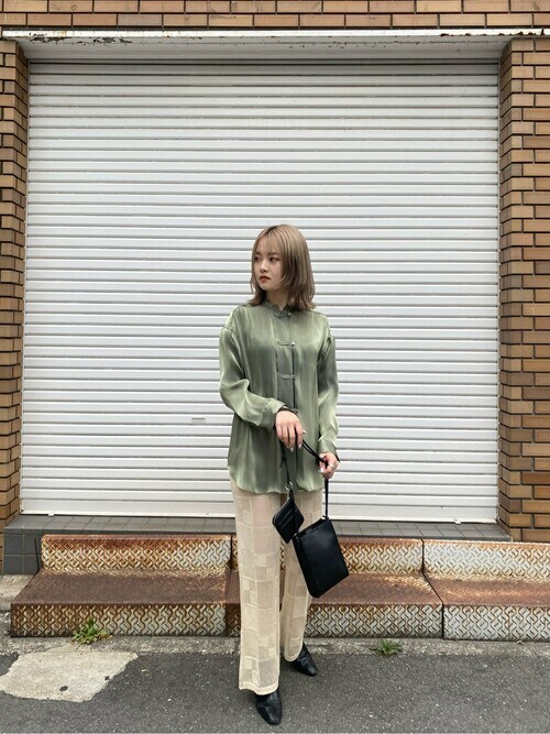 PUBLIC TOKYO（パブリックトウキョウ）の「シアーサテンチャイナシャツ
