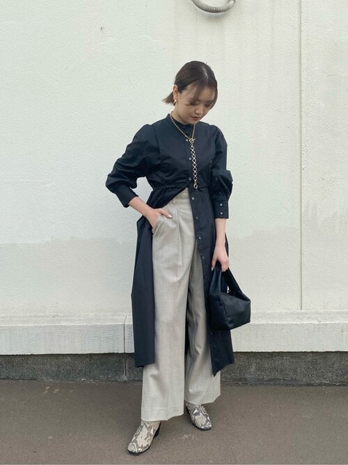 高評価アイテム ダブルベルトウールワイドパンツ（その他パンツ）｜PUBLIC TOKYO パンツ