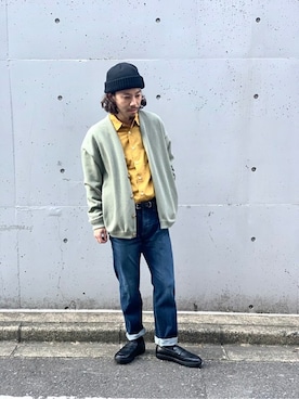 「HERISSON（エリソン）のアイテム」を使った、CHIBAさん（メンズ・167cm）の春コーディネート