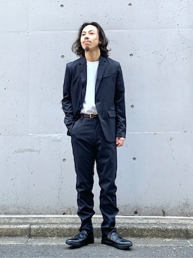 「WWS（ワークウェアスーツ）のアイテム」を使った、CHIBAさん（メンズ・167cm）の春コーディネート