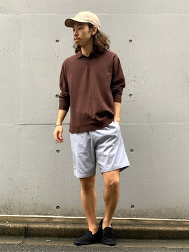 「417 EDIFICE」｜「アイテム（スリッポン）」を使った、CHIBAさん（メンズ・167cm）の夏コーディネート