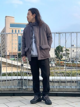 「417 EDIFICE（フォーワンセブンエディフィス）のアイテム（スウェット）」を使った、CHIBAさん（メンズ・167cm）の冬コーディネート