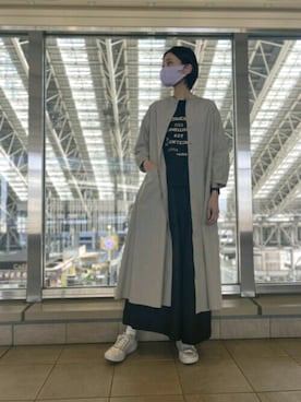 「USAコットン」｜「アイテム（ワンピース/ドレス）」を使った、iさん（レディース・168cm）の春コーディネート