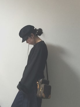 「UNITED ARROWS（ユナイテッドアローズ）のアイテム（キャスケット）」を使った、Miiiiinaさん（レディース・167cm）の秋コーディネート