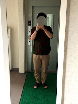 「weac.（ウィークス）のアイテム（ハンチング/ベレー帽）」を使った、ビックバンベイダーさん（メンズ・176cm）の夏コーディネート