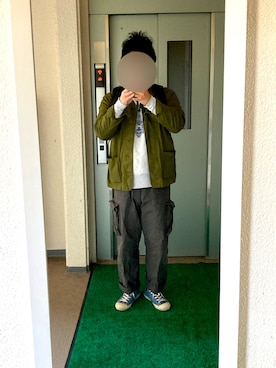 「weac.（ウィークス）のアイテム（ジャケット/アウター）」を使った、ビックバンベイダーさん（メンズ・176cm）の春コーディネート