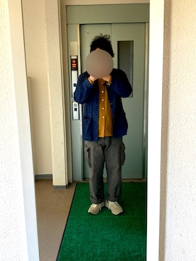 「blueover（ブルーオーバー）のアイテム」を使った、ビックバンベイダーさん（メンズ・176cm）の春コーディネート