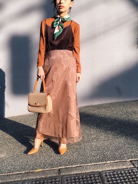 黒石奈央子さん（レディース・152cm）の冬コーディネート