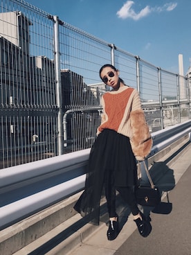 Ameri（アメリ）の「MIX DOT 2WAY TULLE SKIRT（スカート）」 - WEAR 