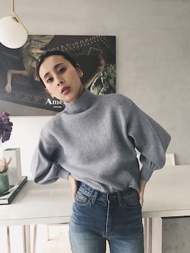 黒石奈央子さん(レディース・152cm)の冬コーディネート