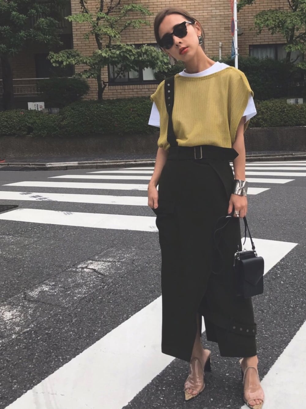 スカート ONE SUSPENDER MILITARY SKIRT Ameri（アメリ）の「ONE SUSPENDER MILITARY SKIRT（スカート