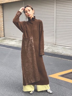 AMERI(アメリ)の「UNDRESSED CUSTOM RAP LONG KNIT TOP(ワンピース ...