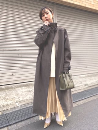 Ameri（アメリ）の「WRAP COLLAR COAT（ステンカラーコート）」 - WEAR