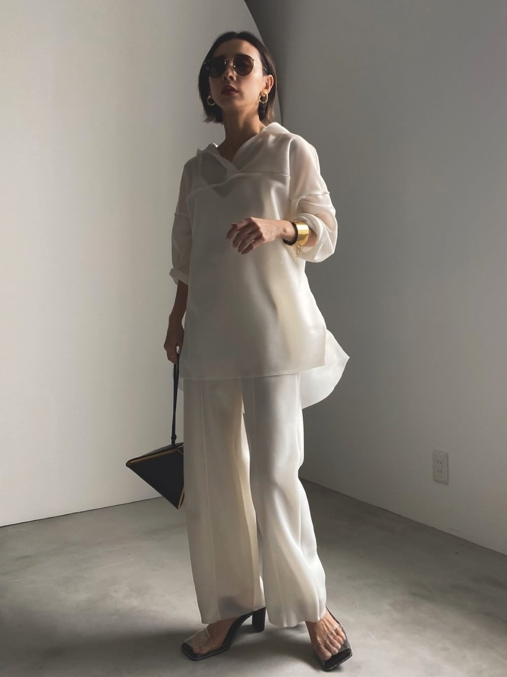 Ameri（アメリ）の「SHEER CARD BOARD PANTS（その他パンツ