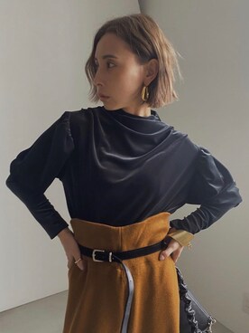 AMERI（アメリ）の「OVER GATHER SLEEVE TOP（Tシャツ/カットソー 