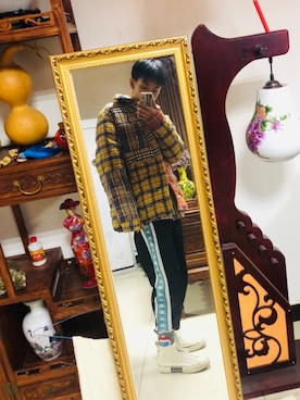 「休闲」｜「アイテム（その他シューズ）」を使った、wuliaodehuさん（メンズ・182cm）の秋コーディネート
