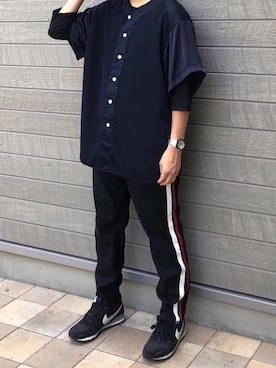 「YSTRDY's TMRRW（イエスタデイズトゥモロー）のアイテム（シャツ/ブラウス）」を使った、Takumiさん（メンズ・170cm）の夏コーディネート