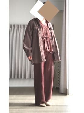 「RAY CASSIN（レイカズン）のコーデュロイCPOジャケット（ブルゾン、ブラウン系）」を使った、hiiiiiiさん（レディース・160cm）の冬コーディネート