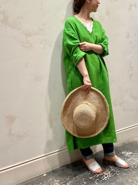 「BEARDSLEY（ビアズリー）のアイテム（帽子）」を使った、katoさん（レディース・154cm）の春コーディネート