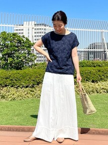 BEARDSLEY（ビアズリー）の「フロント刺繍フレンチカットソー（Tシャツ