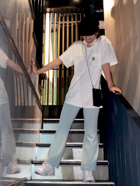 「AZUL（アズール）のアイテム（バッグ）」を使った、sano0715さん（レディース・161cm）の夏コーディネート