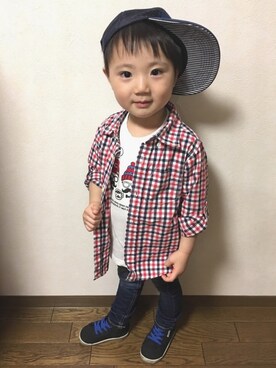 Hirotan☻*☻Riotanさん（キッズ・100cm）の春コーディネート