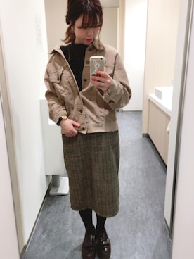 「Levi's（リーバイス）のアイテム（その他アウター）」を使った、bibi___baさん（レディース・154cm）の冬コーディネート