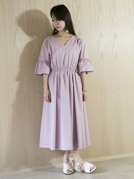 「Aラインワンピース」｜Salon de Balconyさん（レディース・154cm）の夏コーディネート