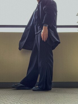 「u170」｜「アイテム（チェスターコート）」を使った、輪廻さん（メンズ・165cm）の冬コーディネート