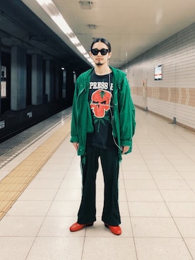 「90s」｜「アイテム（ブルゾン）」を使った、takuro_tanakaさん（メンズ・165cm）の春コーディネート