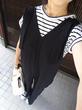 「BAYFLOW(BAYFLOW)」｜「アイテム（サロペット/オーバーオール）」を使った、ＫＡＮＡさん（レディース・154cm）の夏コーディネート