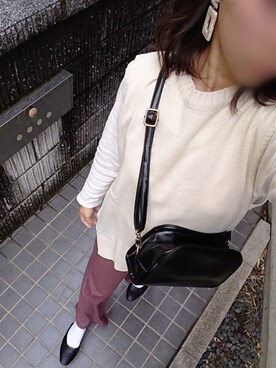 「natural couture（ナチュラルクチュール）のアイテム（イヤリング）」を使った、ＫＡＮＡさん（レディース・154cm）の春コーディネート
