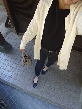 「ZOZO（ゾゾ）のスリムテーパードデニムパンツ［WOMEN］（デニムパンツ）」を使った、ＫＡＮＡさん（レディース・154cm）の春コーディネート