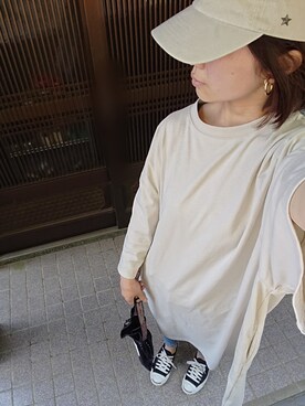 「ZOZO（ゾゾ）のスリムテーパードデニムパンツ［WOMEN］（デニムパンツ）」を使った、ＫＡＮＡさん（レディース・154cm）の春コーディネート