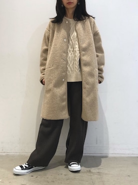 「koe（コエ）のアイテム（ジャケット/アウター）」を使った、ありさんさん（レディース・145cm）の秋コーディネート