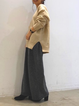 「koe（コエ）のアイテム」を使った、ありさんさん（レディース・145cm）の秋コーディネート