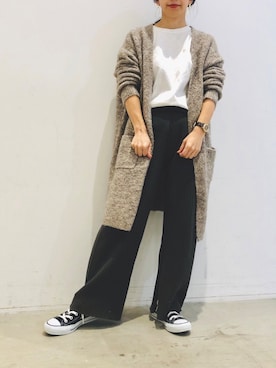「koe（コエ）のアイテム」を使った、ありさんさん（レディース・145cm）の秋コーディネート