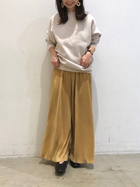 「koe（コエ）のアイテム（パンツ）」を使った、ありさんさん（レディース・145cm）の冬コーディネート