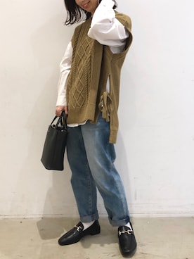 「koe（コエ）のアイテム」を使った、ありさんさん（レディース・145cm）の冬コーディネート