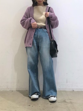 「koe（コエ）のアイテム（ニット/セーター）」を使った、ありさんさん（レディース・145cm）の冬コーディネート