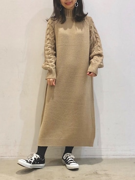 「koe（コエ）のアイテム」を使った、ありさんさん（レディース・145cm）の冬コーディネート