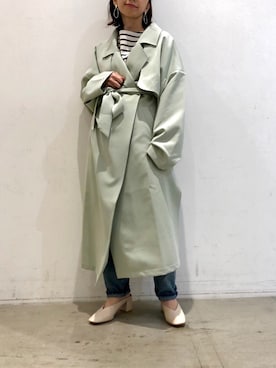 「koe（コエ）のアイテム（ジャケット/アウター）」を使った、ありさんさん（レディース・145cm）の春コーディネート